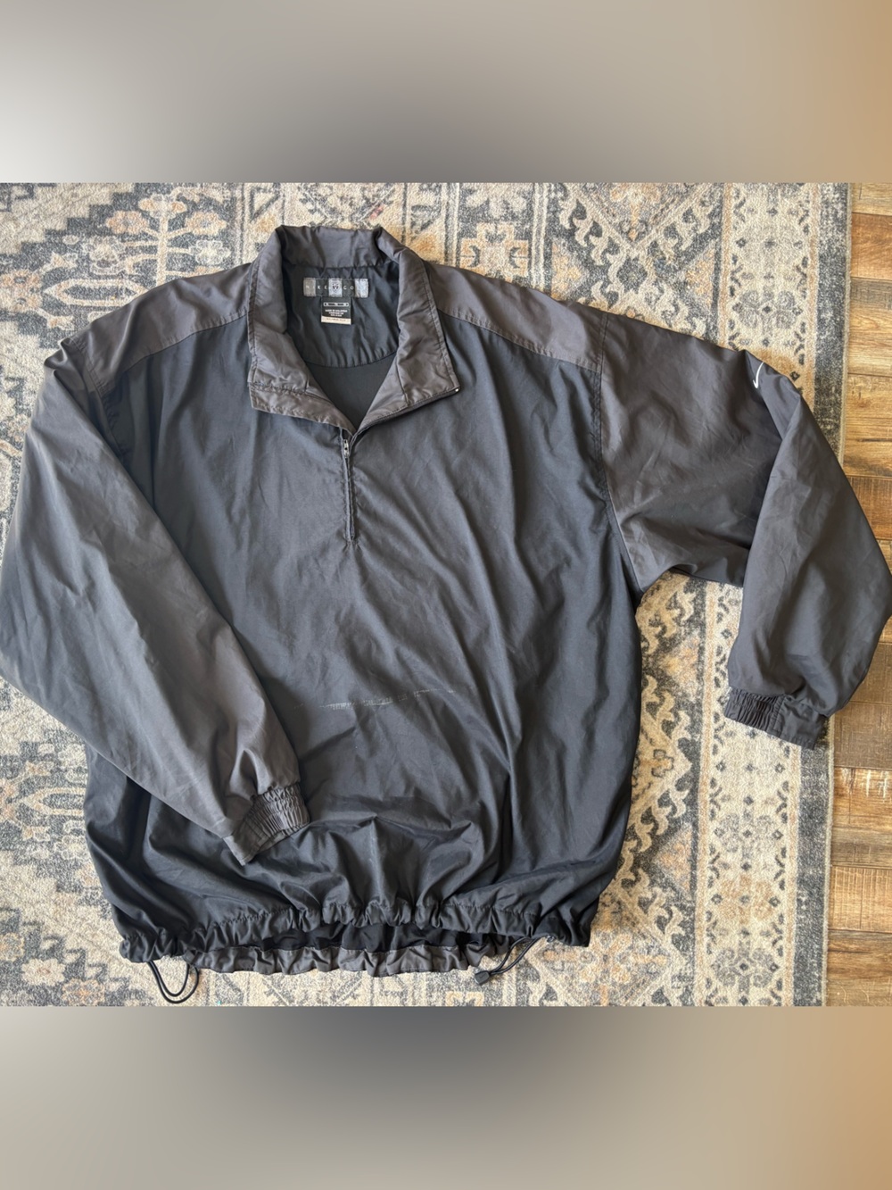 Nike Black Pullover Windbreaker golf jacket